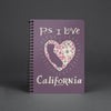P.S. I Love California Plum Spiral Notebook-CA LIMITED