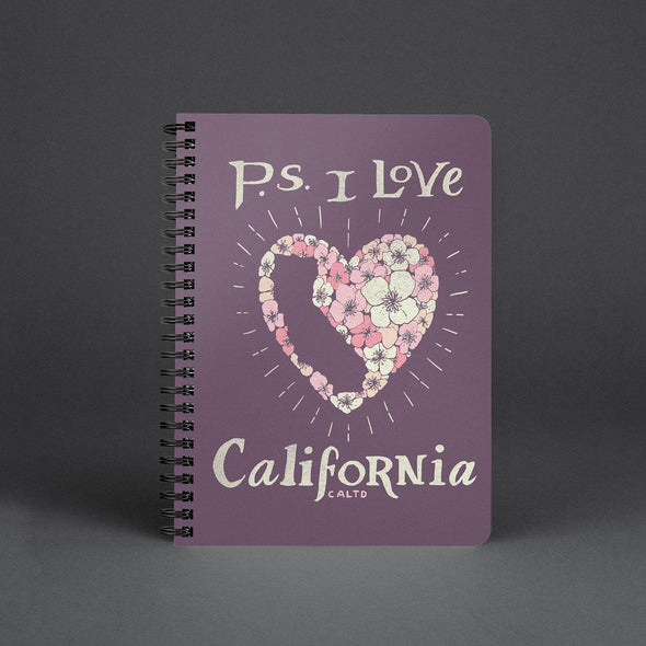 P.S. I Love California Plum Spiral Notebook-CA LIMITED