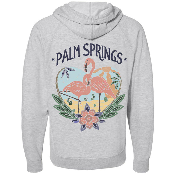 Palm Springs Raglan Zipper Hoodie-CA LIMITED