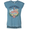 Palm Springs Rolled Sleeve Tank-CA LIMITED