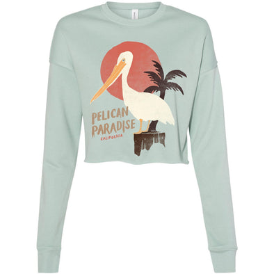 Pelican Paradise Dusty Blue Cropped Sweater-CA LIMITED
