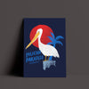 Pelican Paradise Navy Red Poster-CA LIMITED