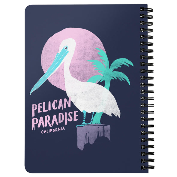 Pelican Paradise Navy Spiral Notebook-CA LIMITED