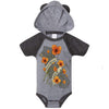 Poppies CA Love Hooded Baby Onesie-CA LIMITED