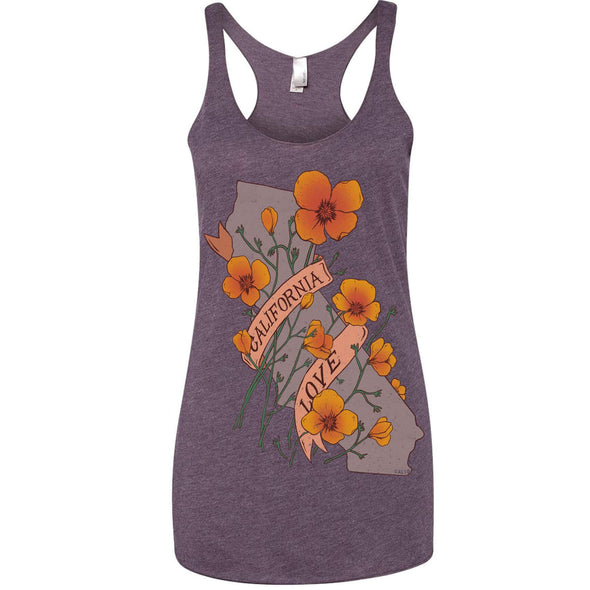 Poppies CA Love Racerback Tank-CA LIMITED