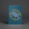 Poppy Quail Eden Blue Spiral Notebook-CA LIMITED