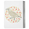 Poppy Quail White Spiral Notebook-CA LIMITED