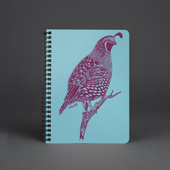 Quail Blue Spiral Notebook-CA LIMITED