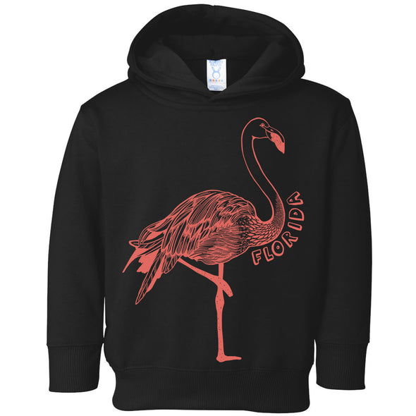 Flamingo Florida Toddlers Hoodie