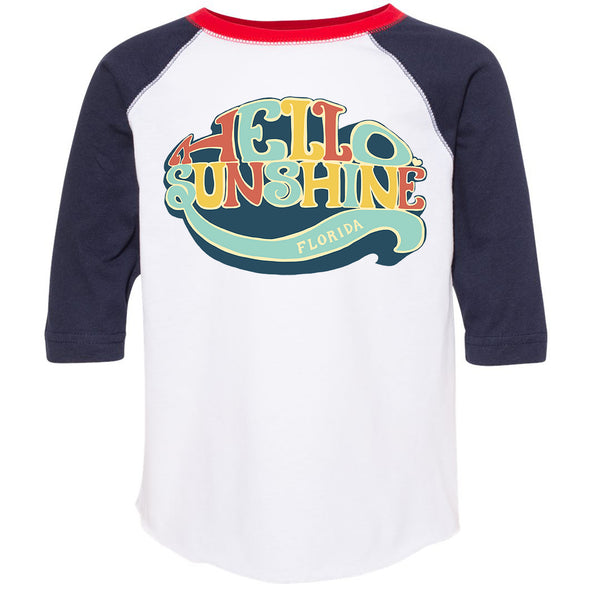 Hello Sunshine Florida Toddler Baseball Tee