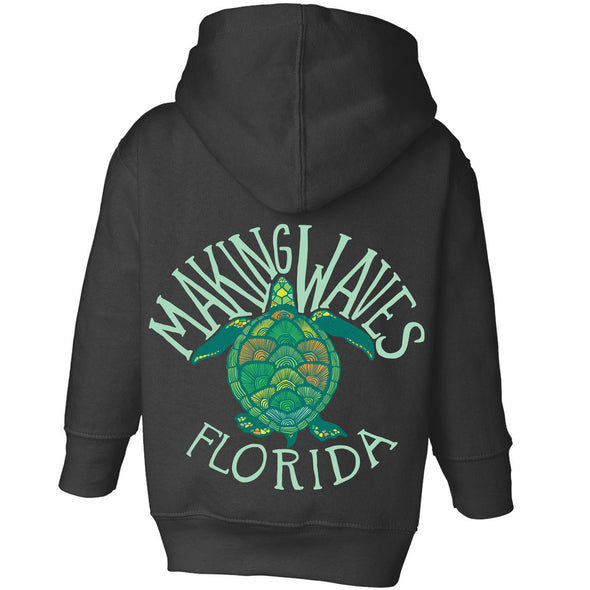 Sea Turtle Florida Toddlers Zip Up Hoodie