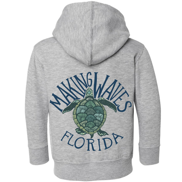 Sea Turtle Florida Toddlers Zip Up Hoodie