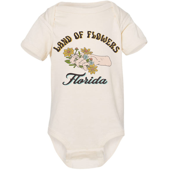 Land of Flowers Florida Baby Onesie