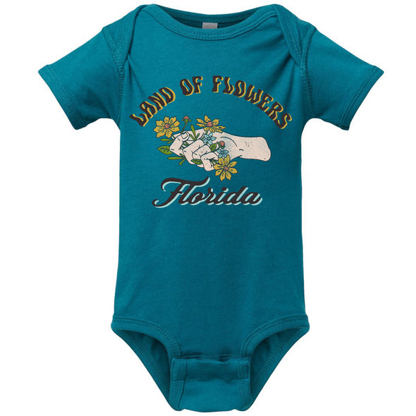 Land of Flowers Florida Baby Onesie