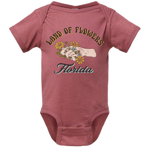 Land of Flowers Florida Baby Onesie