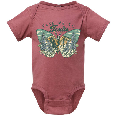 Texas Butterfly Baby Onesie