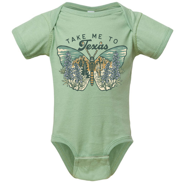 Texas Butterfly Baby Onesie