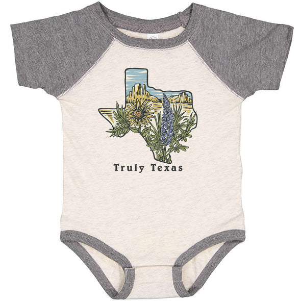 Truly Texas Baseball Baby Onesie