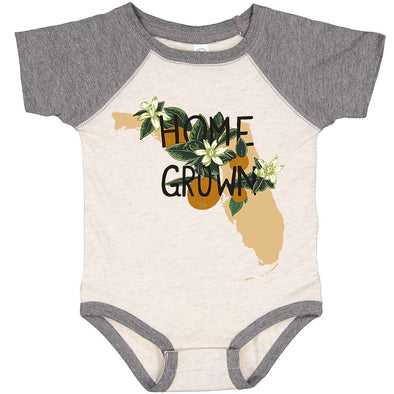 Home Grown Florida Baseball Baby Onesie