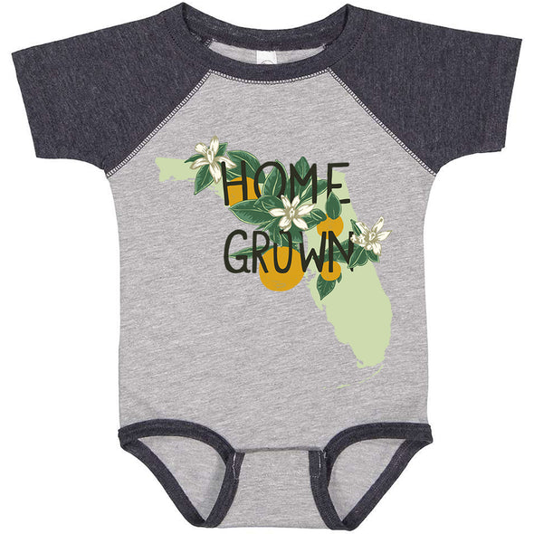 Home Grown Florida Baseball Baby Onesie