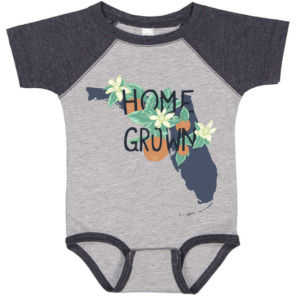 Home Grown Florida Baseball Baby Onesie