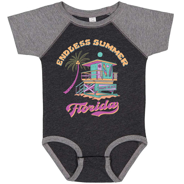 Endless Summer Florida Baseball Baby Onesie