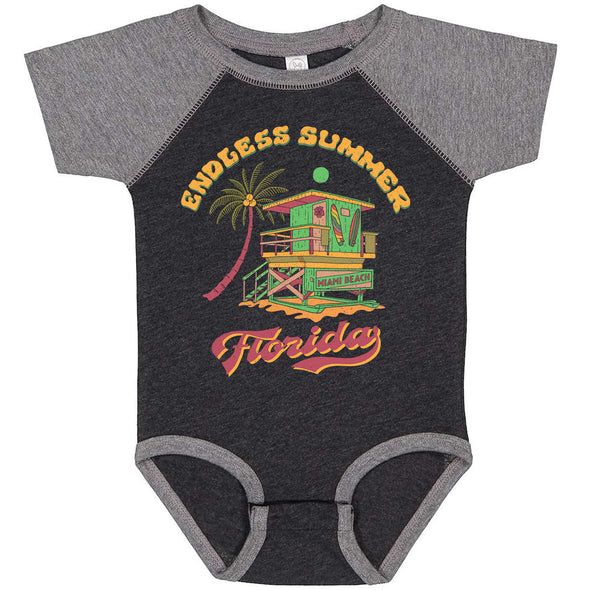 Endless Summer Florida Baseball Baby Onesie