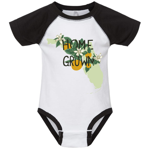 Home Grown Florida Baseball Baby Onesie