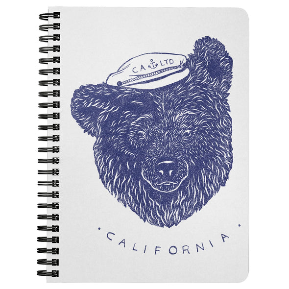 Sailor Bear White Spiral Notebook-CA LIMITED