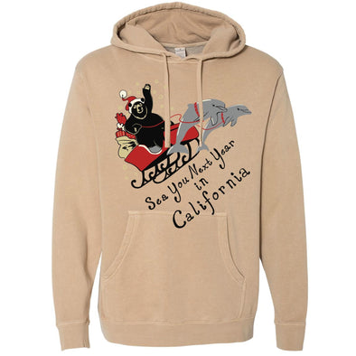 Santa Bear Tan Hoodie-CA LIMITED