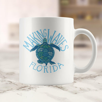 Sea Turtle FL Light Blue Ceramic Mug-CA LIMITED