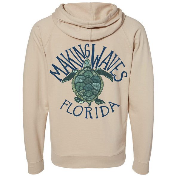 Sea Turtle FL Raglan Zipper Hoodie-CA LIMITED