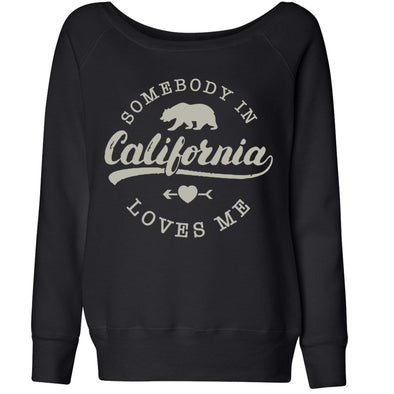Somebody Loves Me In CA Wide Neck Sweater-CA LIMITED