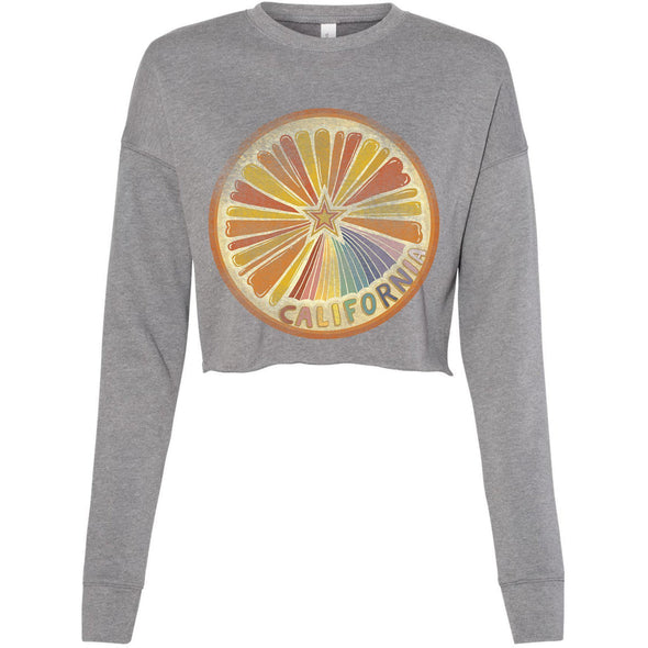 Starburst Orange Cropped Sweater-CA LIMITED