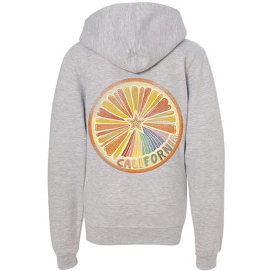 Starburst Orange Youth Zip Up Hoodie-CA LIMITED