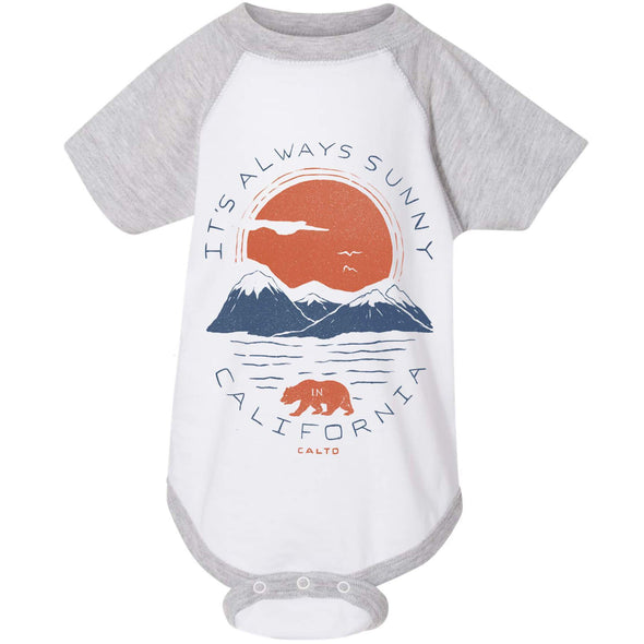 Sunny California Baseball Baby Onesie-CA LIMITED