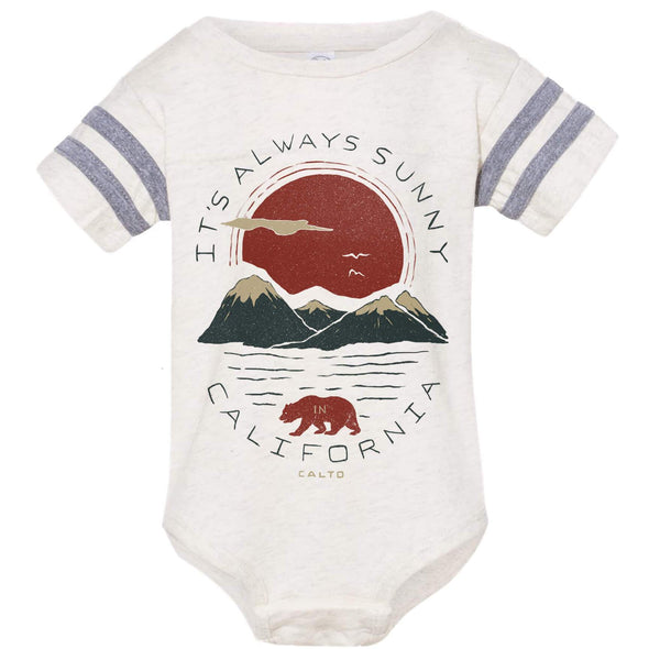 Sunny California Stripes Baby Onesie-CA LIMITED