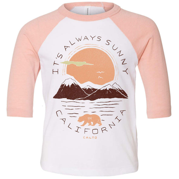 Sunny California Toddler Baseball Tee-CA LIMITED