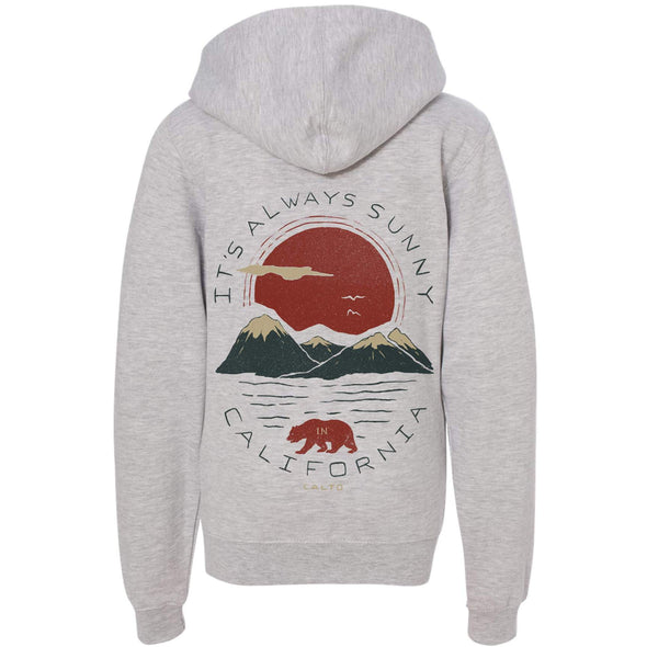 Sunny California Youth Zip Up Hoodie-CA LIMITED