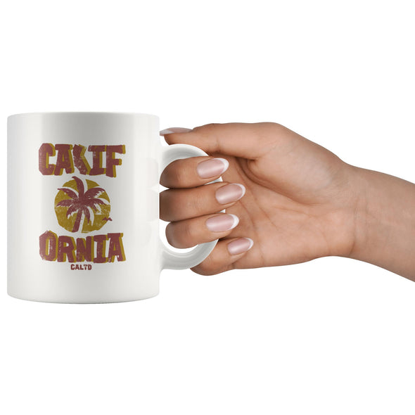 Sunset CA Love Red Ceramic Mug-CA LIMITED