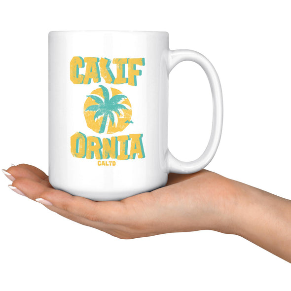 Sunset CA Love Yellow Ceramic Mug-CA LIMITED