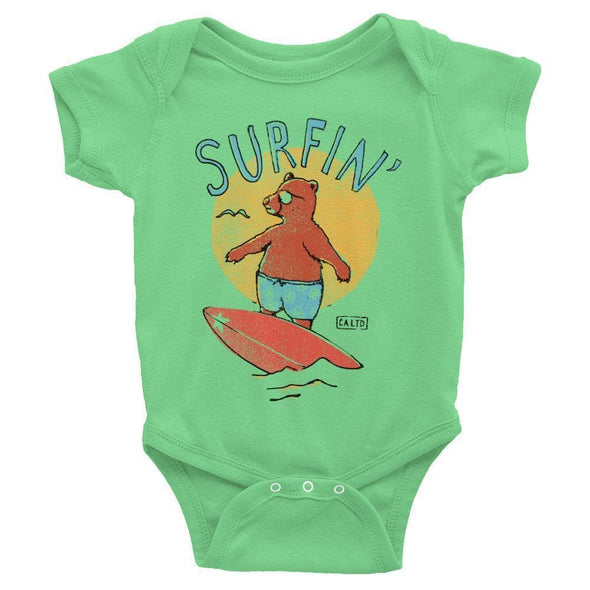 Surfin Bear Baby Baby Onesie-CA LIMITED