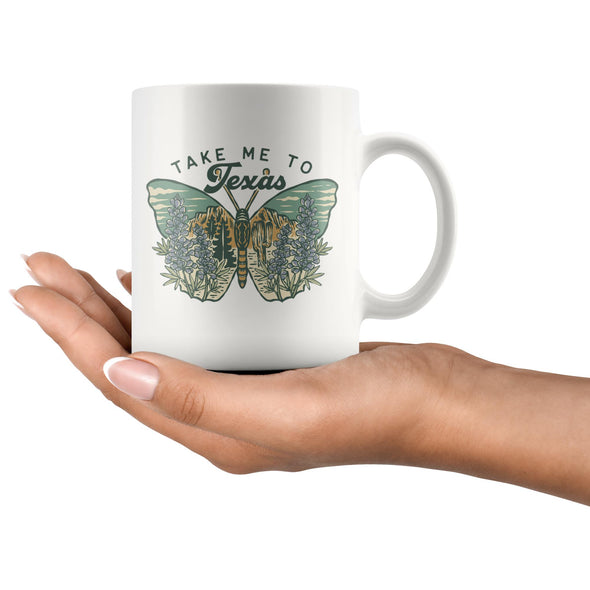 Take Me TX Butterfly Ceramic Mug-CA LIMITED