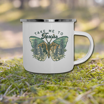 Take Me To Texas Butterfly Camper Mug-CA LIMITED