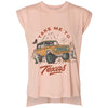 Take Me Tx Rolled Sleeve Tank-CA LIMITED