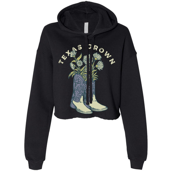 Texas Grown Cropped Hoodie-CA LIMITED