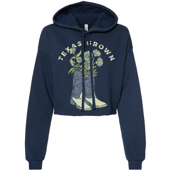 Texas Grown Cropped Hoodie-CA LIMITED