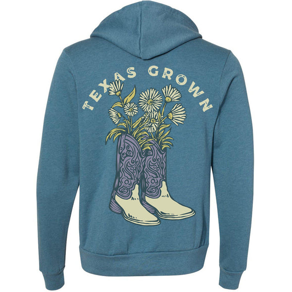 Texas Grown Zipper Hoodie-CA LIMITED