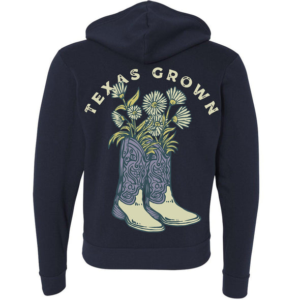 Texas Grown Zipper Hoodie-CA LIMITED