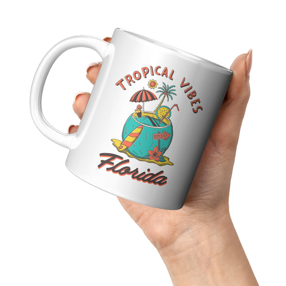 Tropical Vibes Florida Ceramic Mug